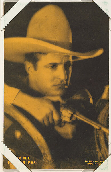 Tom Mix, The Gun Man, from Western Stars -- Special Sets Exhibits series (W414), Exhibit Supply Company, Commercial color photolithograph 