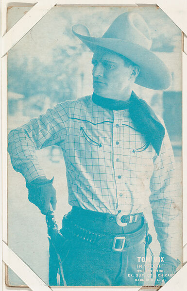 Tom Mix in "Teeth" from Western Stars -- Special Sets Exhibits series (W414), Exhibit Supply Company, Commercial color photolithograph 