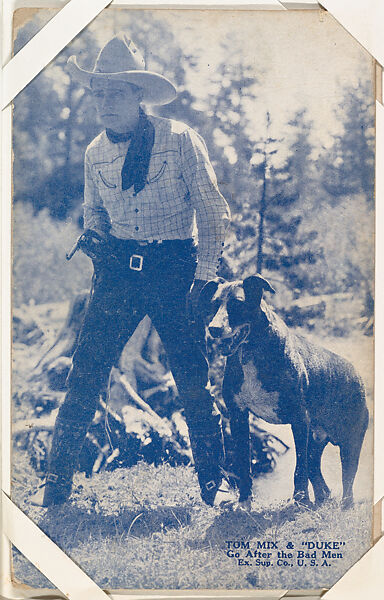 Tom Mix & "Duke" Go After the Bad Men from Western Stars -- Special Sets Exhibits series (W414), Exhibit Supply Company, Commercial color photolithograph 
