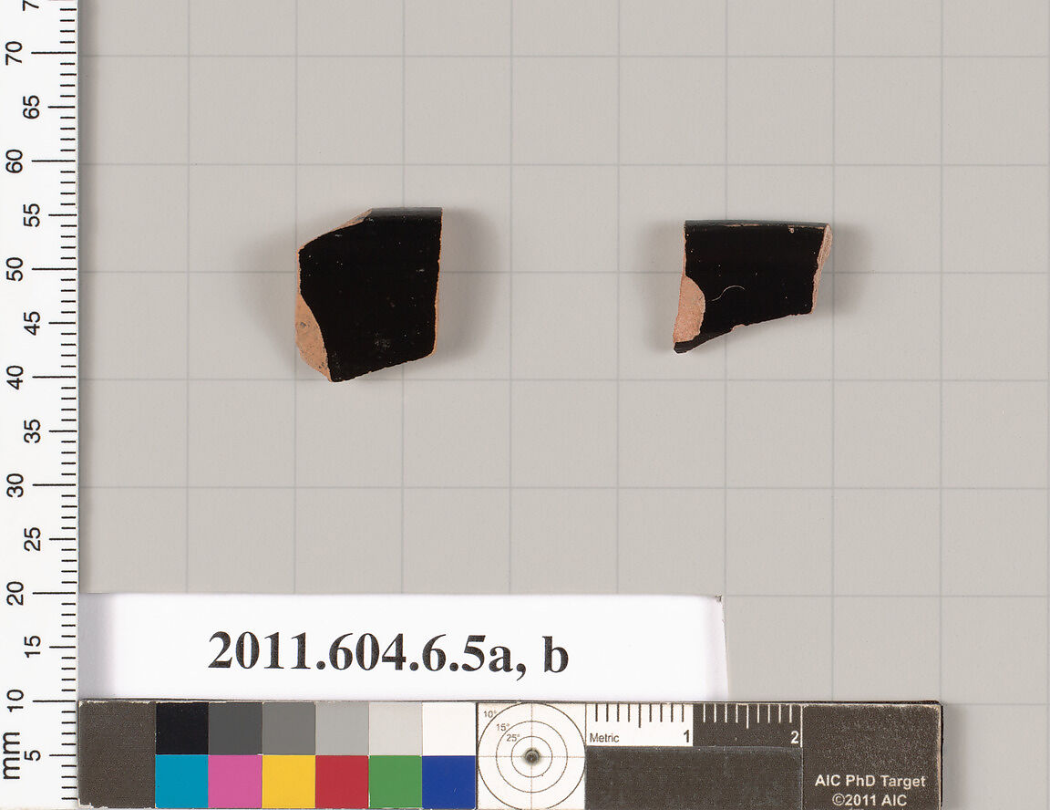 Terracotta rim fragments of plates, Terracotta, Greek, Attic