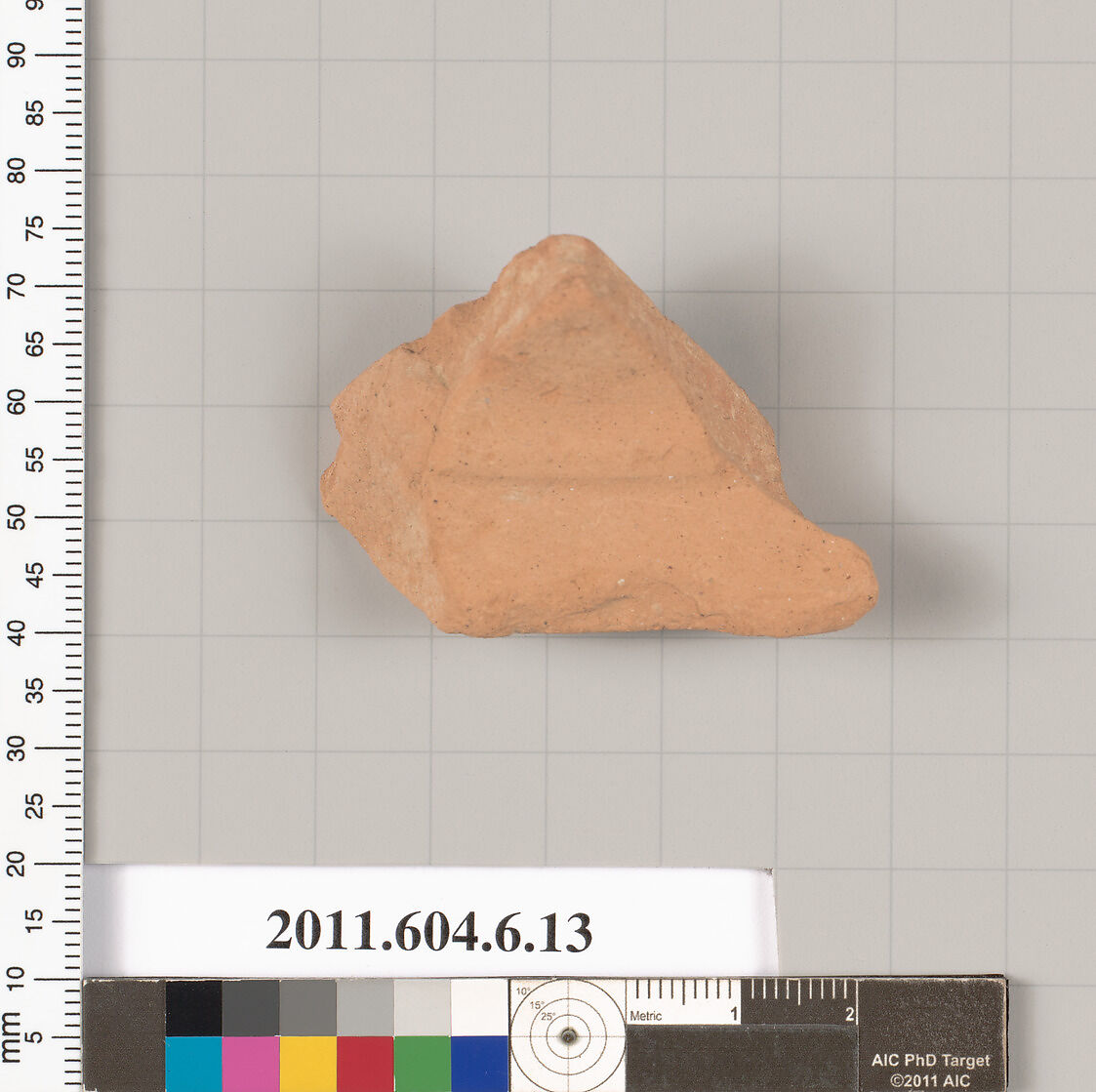 Terracotta fragment of a closed shape, Terracotta, Greek, Attic