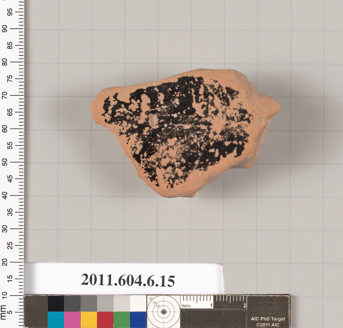 Terracotta fragment of an open shape, Terracotta, Greek, Attic