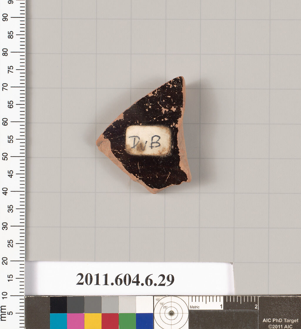 Terracotta fragment of a bowl?, Terracotta, Greek, Attic