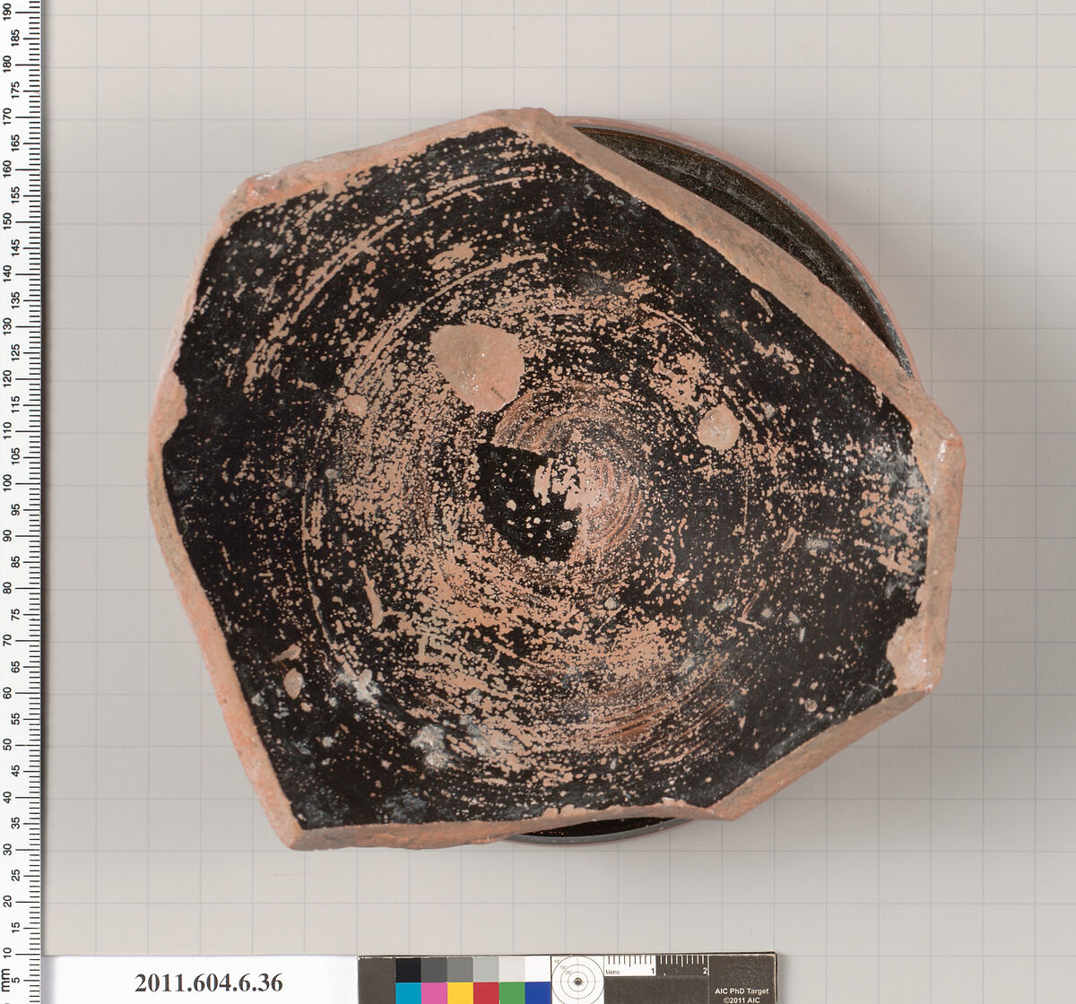 Terracotta fragment of a krater (bowl for mixing wine and water)?, Terracotta, Greek, Attic 