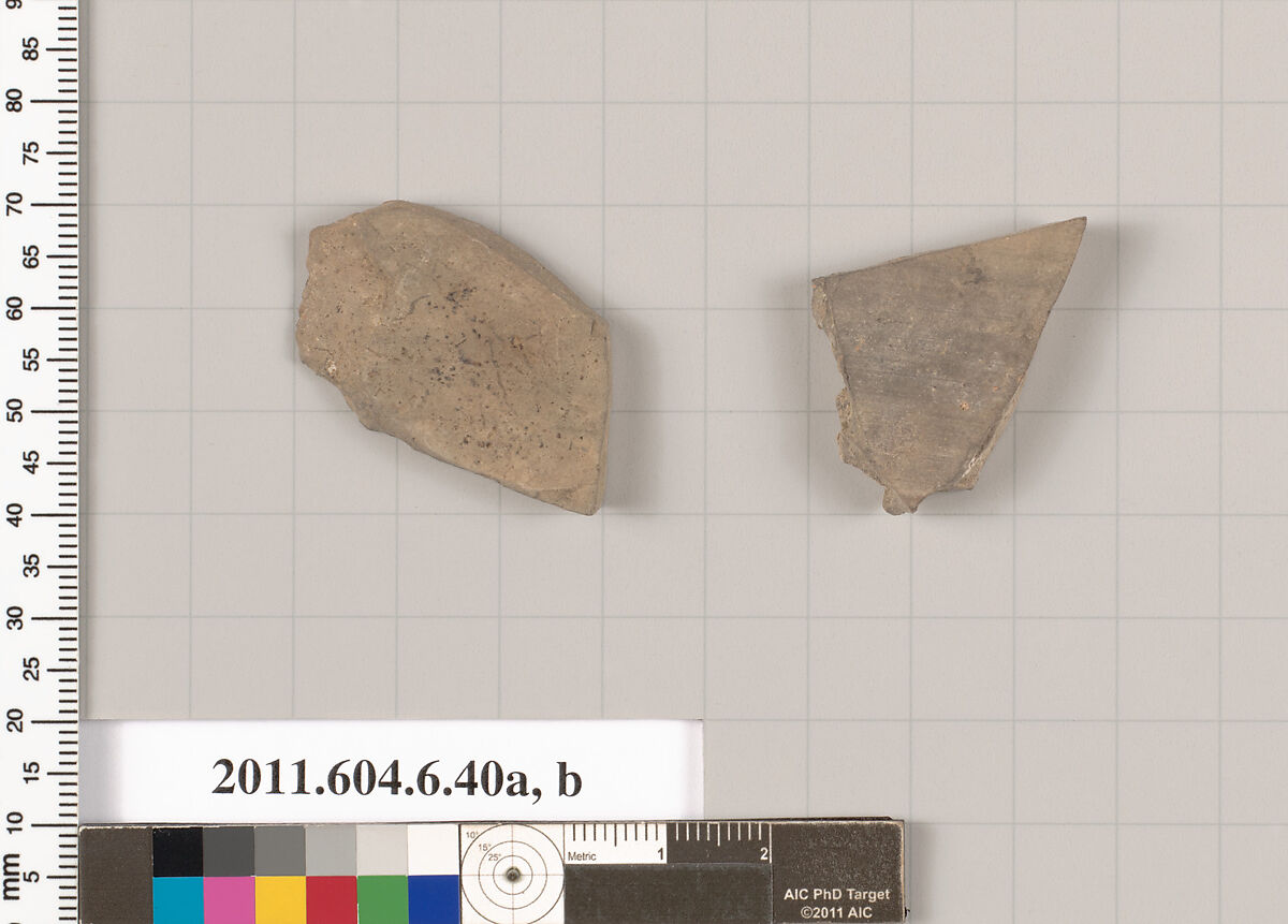 Terracotta fragments of closed shapes, Terracotta, Greek, Attic