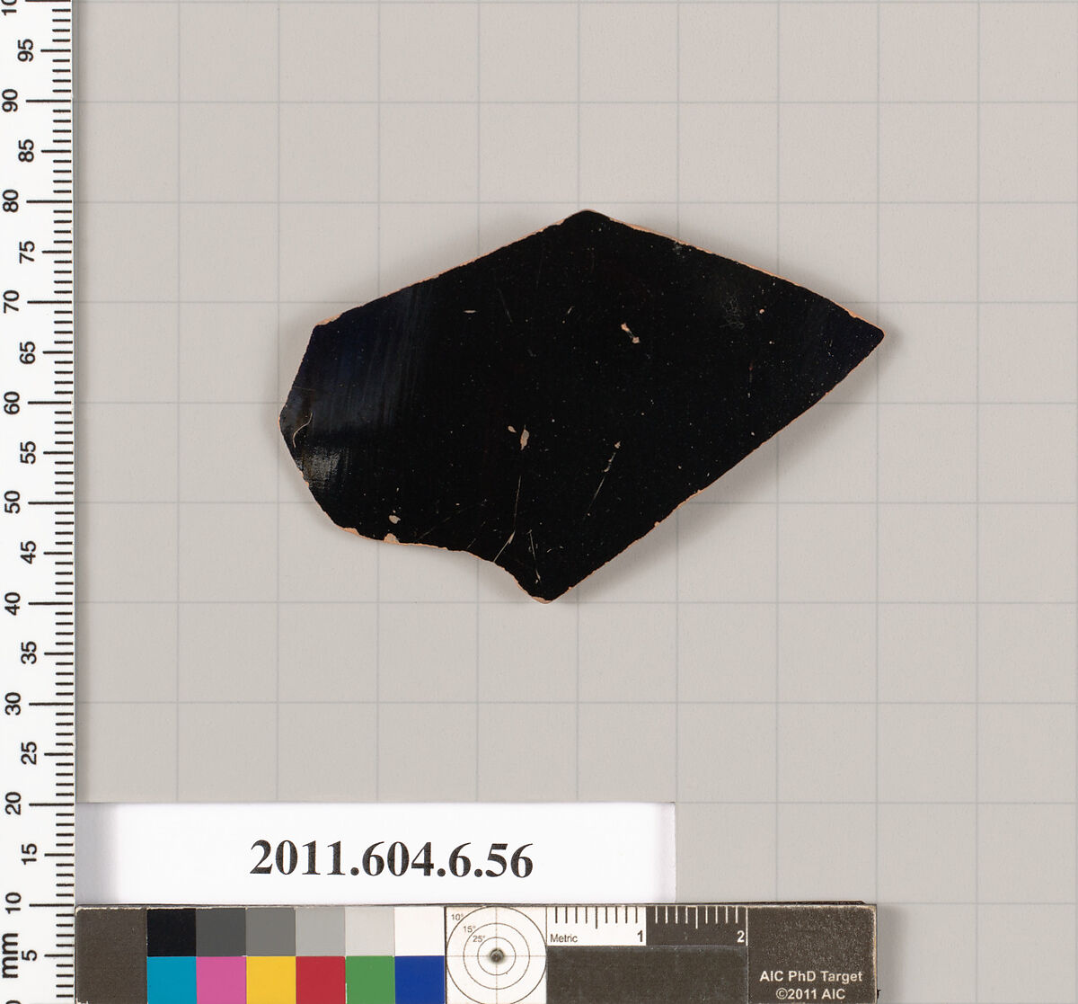 Terracotta fragment of an undetermined shape, Terracotta, Greek, Attic