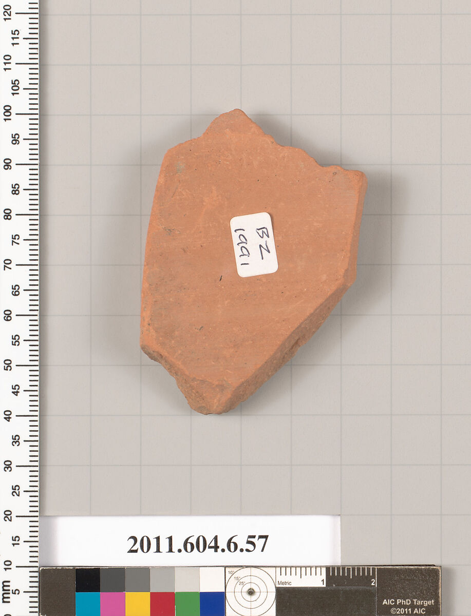 Terracotta fragment of an amphora (jar)?, Terracotta, Greek, Attic