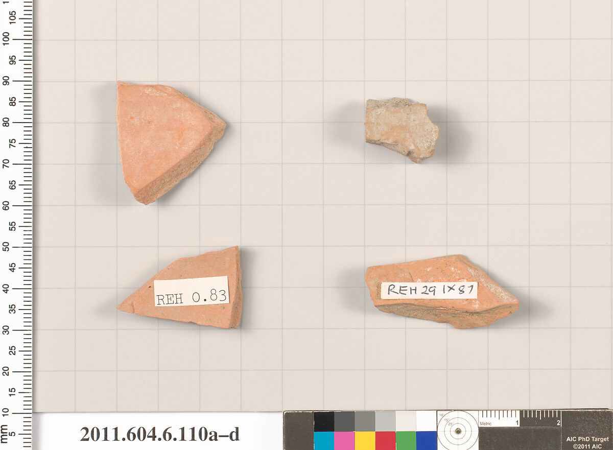 Terracotta fragments of closed shapes, Terracotta, Greek, Attic