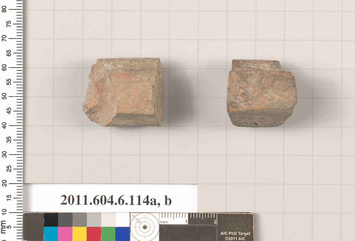 Terracotta fragments of undetermined shapes, Terracotta, Greek, Attic