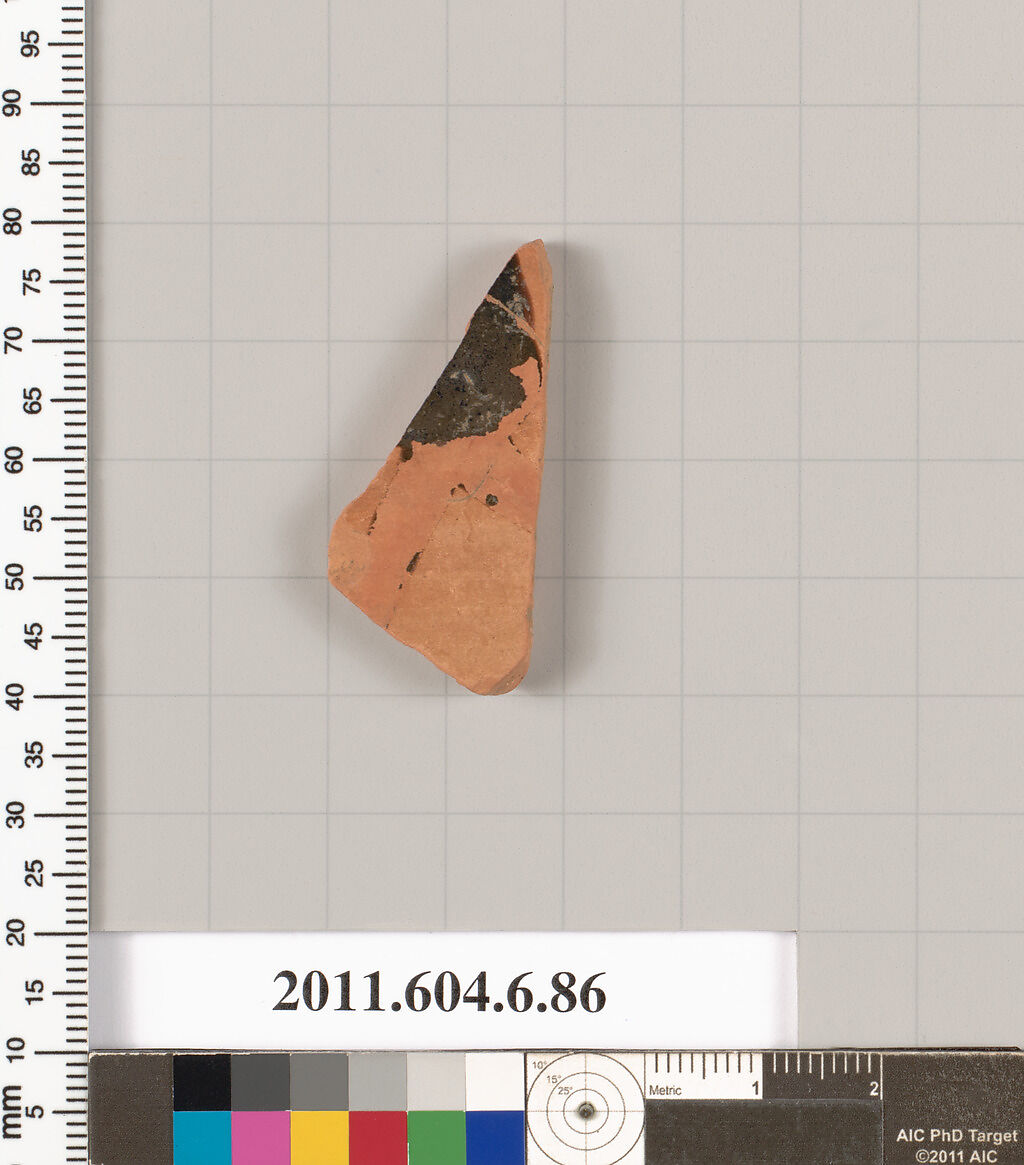 Terracotta fragment of a closed shape?, Terracotta, Greek, Attic 
