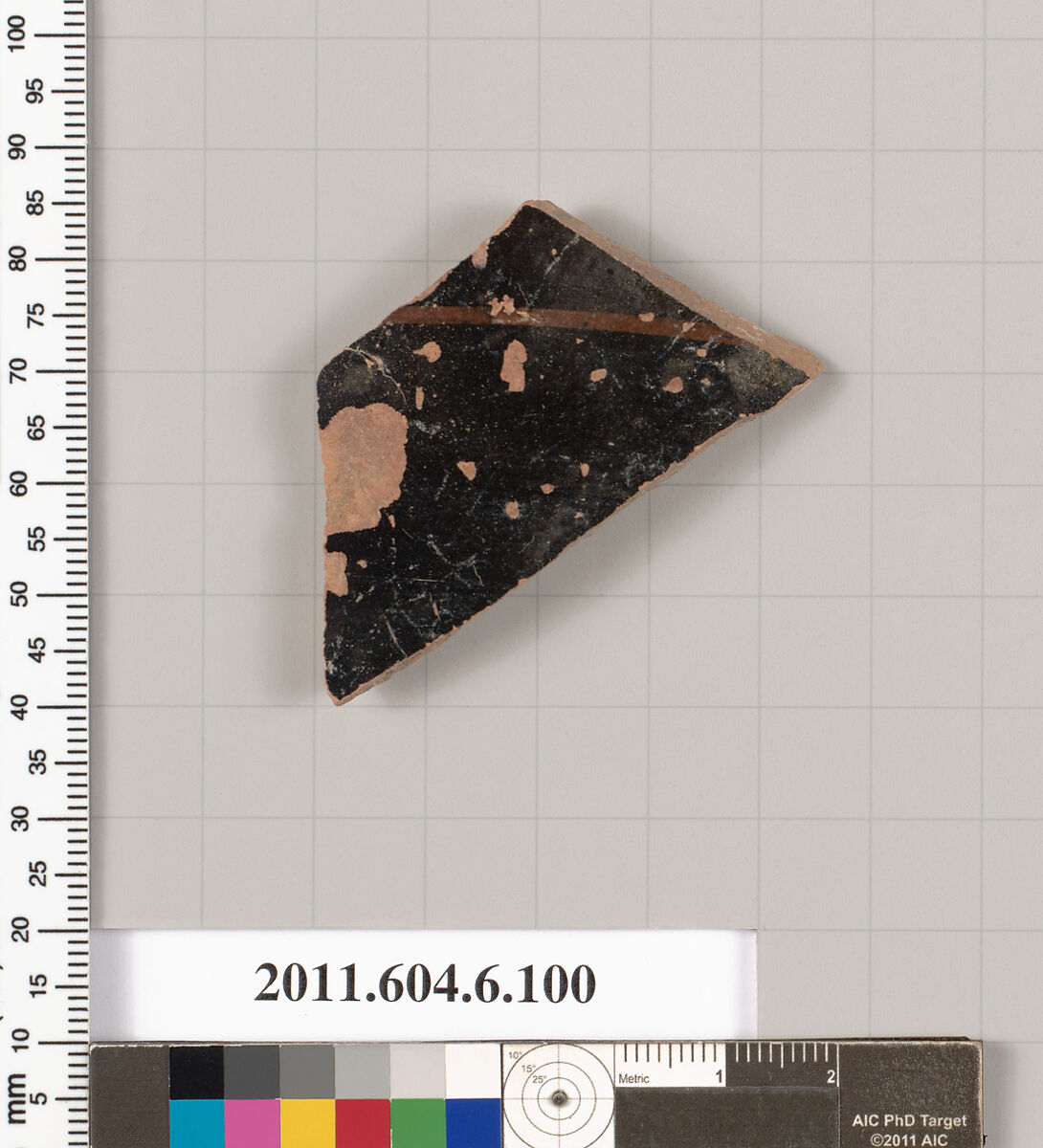 Terracotta fragment of a closed shape, Terracotta, Greek, Attic 