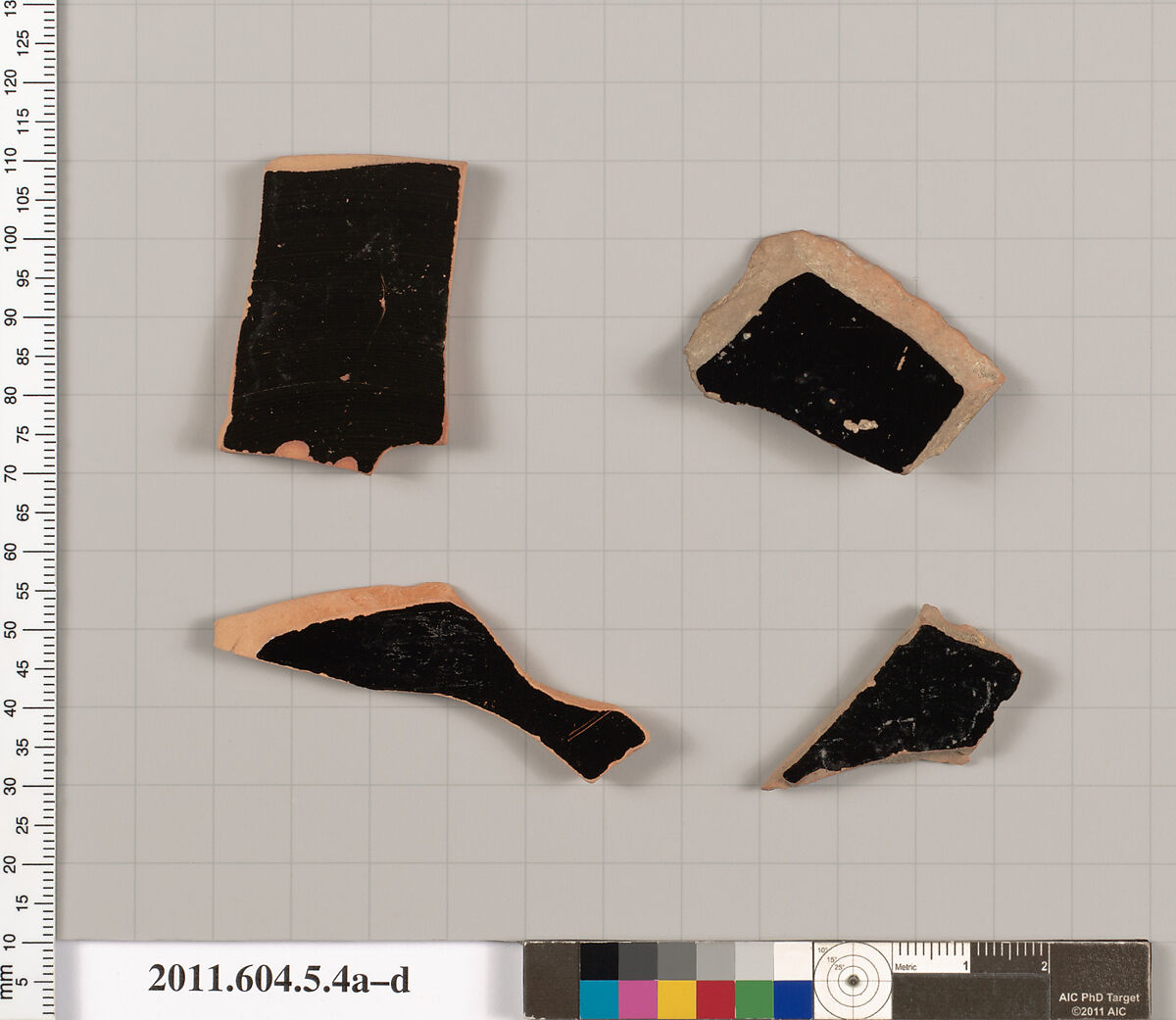 Terracotta fragments of kylikes (drinking cups), Terracotta, Greek, Attic