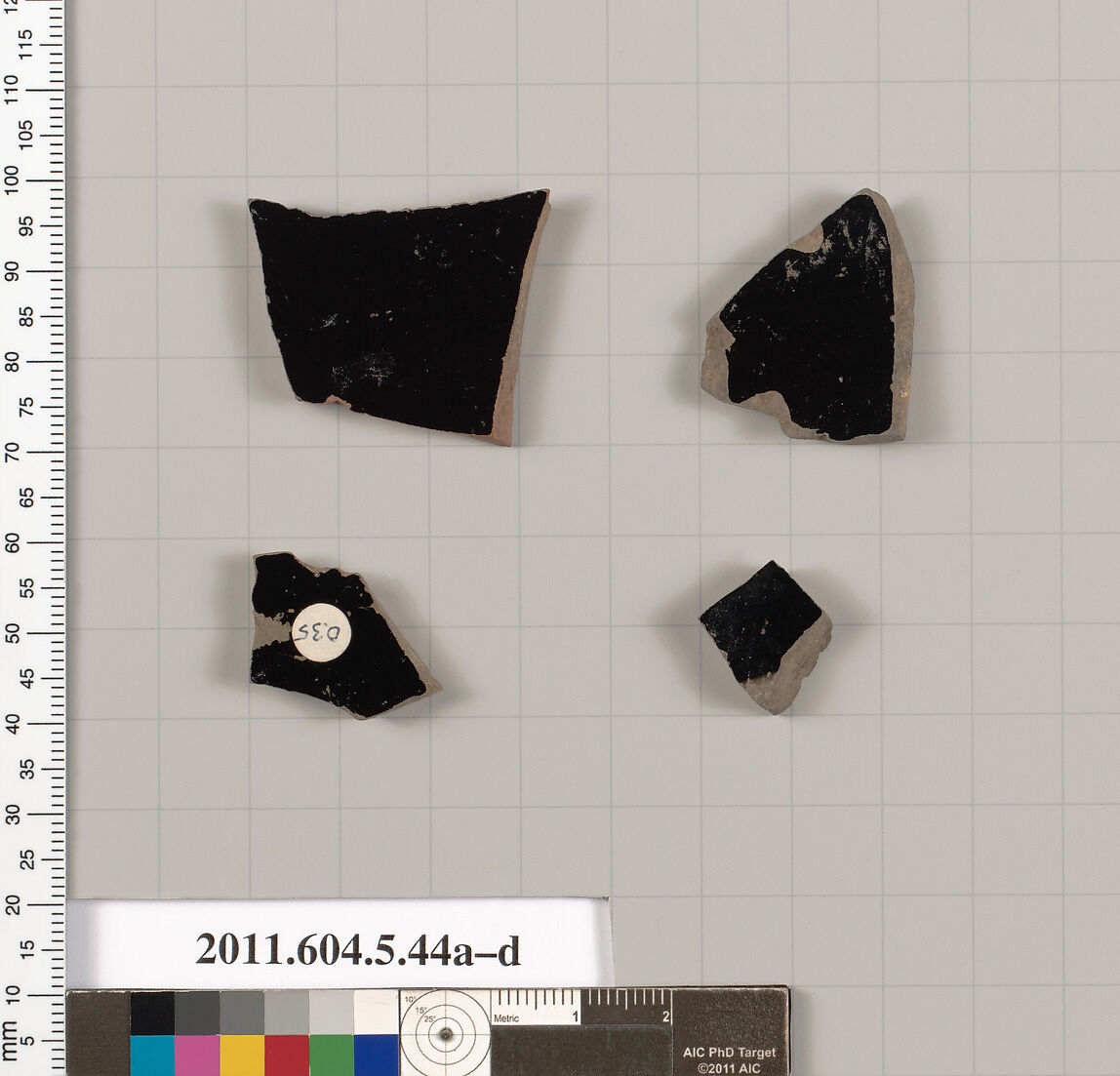 Terracotta fragments of kylikes (drinking cups), Terracotta, Greek, Attic