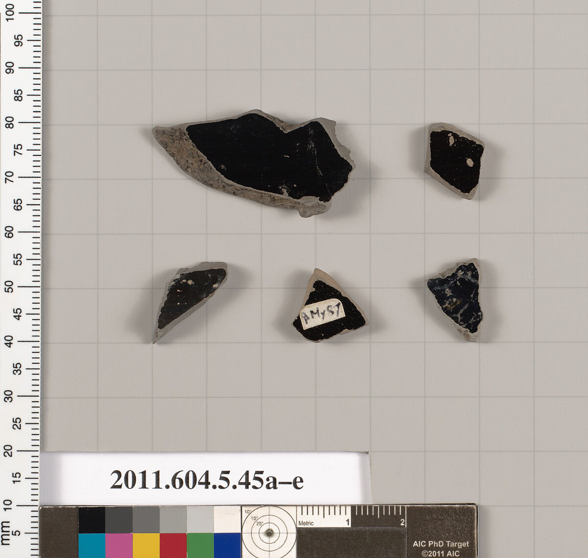 Terracotta fragments of kylikes (drinking cups), Terracotta, Greek, Attic