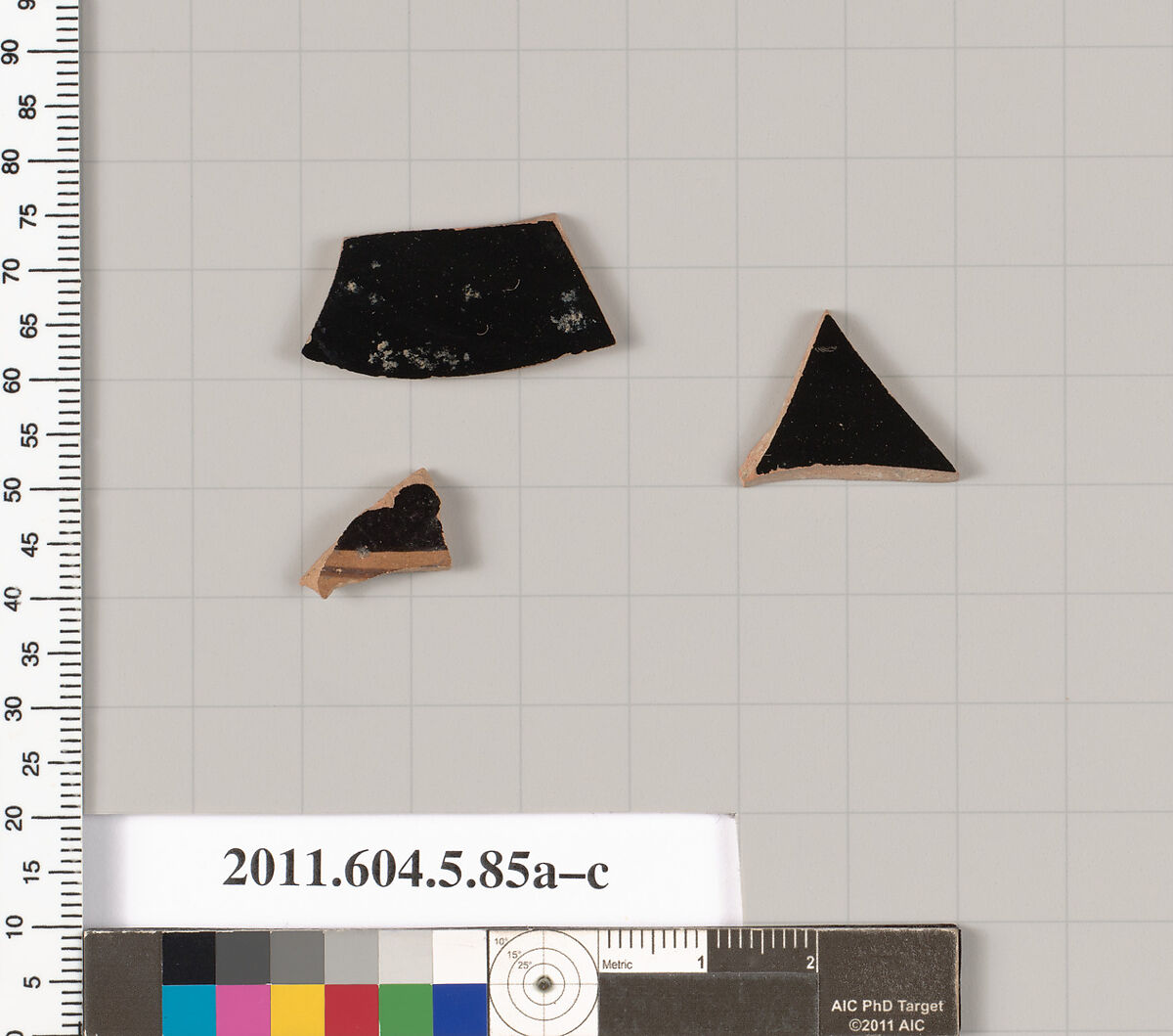 Terracotta fragments of kylikes (drinking cups), Terracotta, Greek, Attic