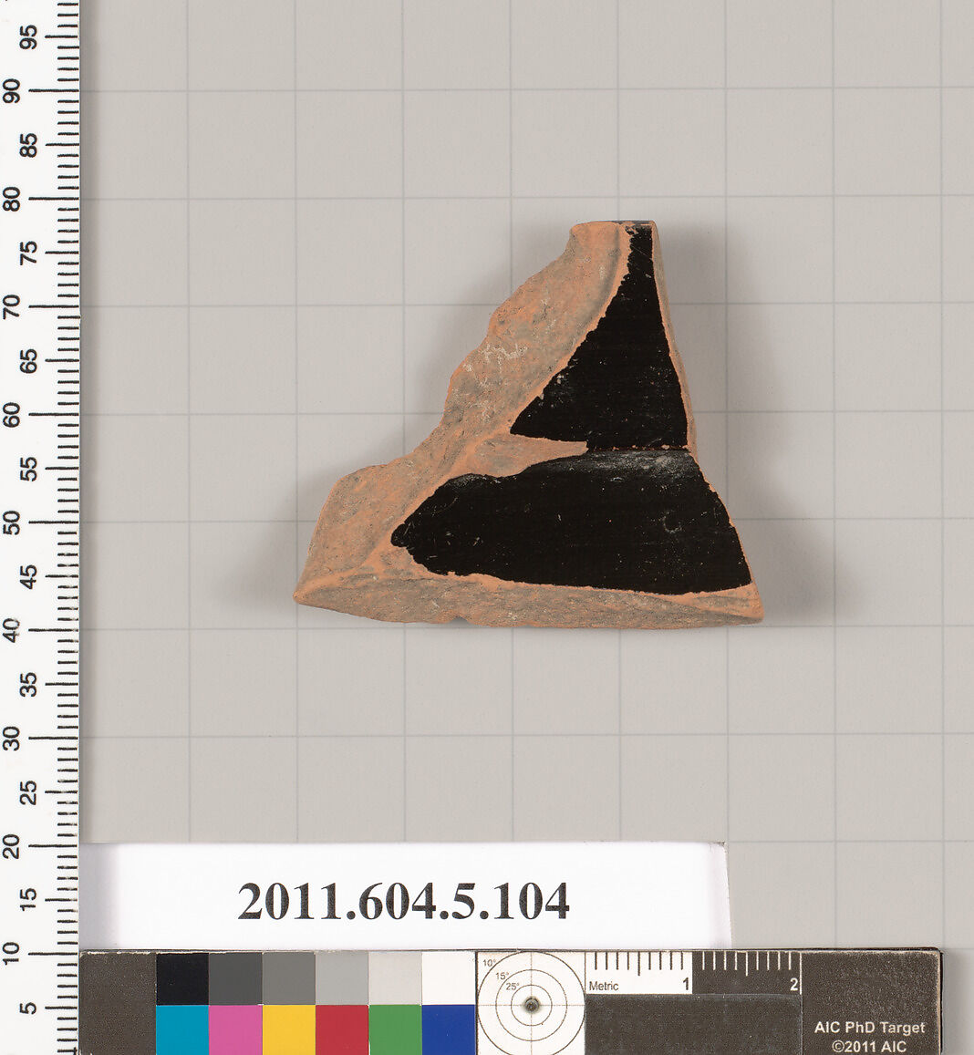 Terracotta rim fragment of a stemless kylix(drinking cup)?, Terracotta, Greek, Attic