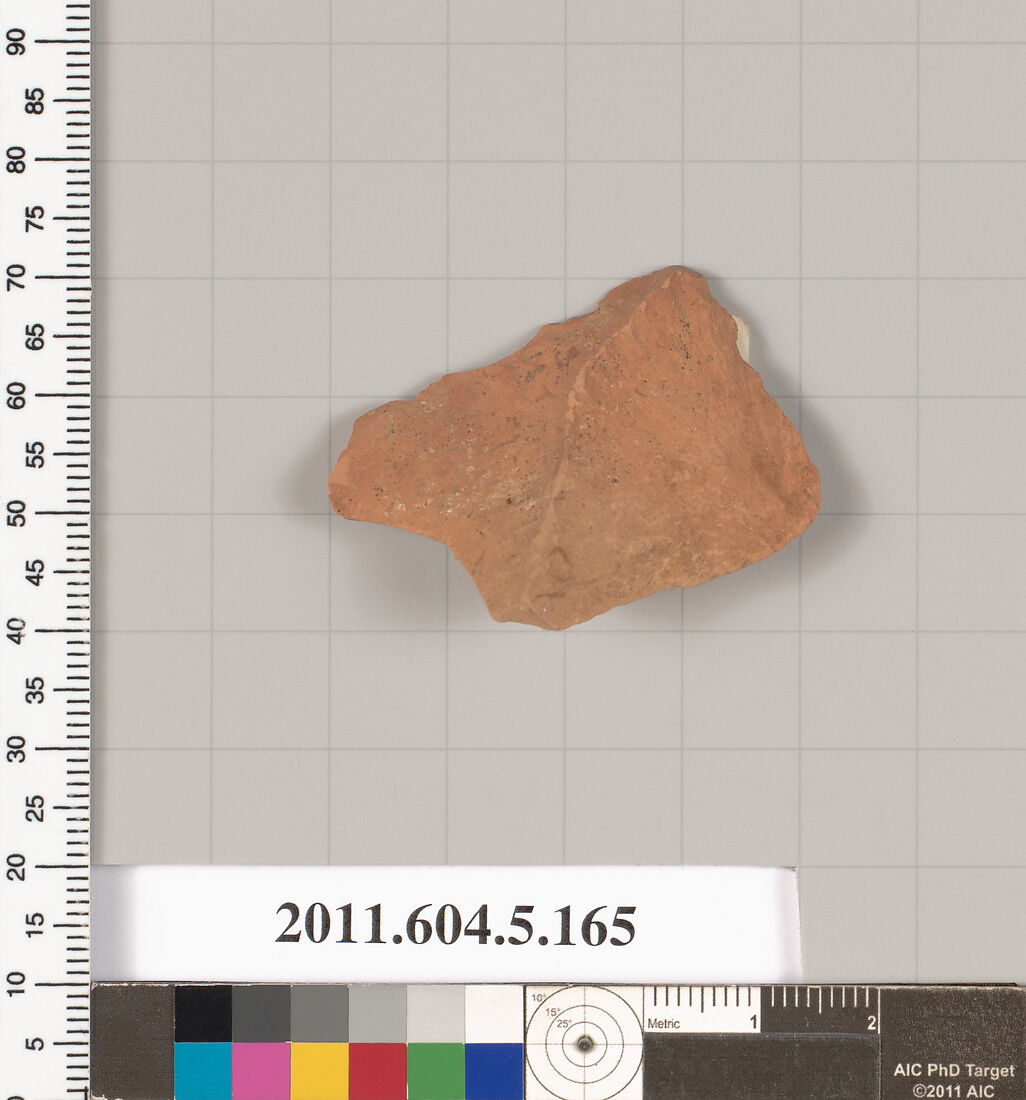 Terracotta rim fragment of a kylix (drinking cup)?, Terracotta, Greek, Attic
