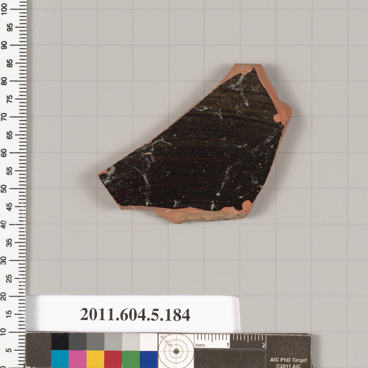 Terracotta fragment of a kylix (drinking cup), Terracotta, Greek, Attic?