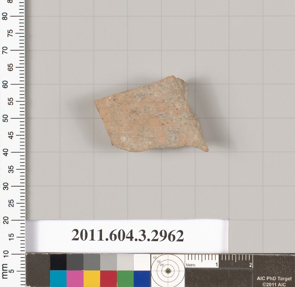 Terracotta fragment of a neck-amphora (jar)?, Terracotta, Greek, Attic