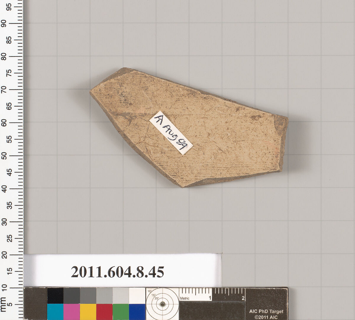 Terracotta fragment of an undetermined closed shape, Terracotta, Greek, Corinthian?