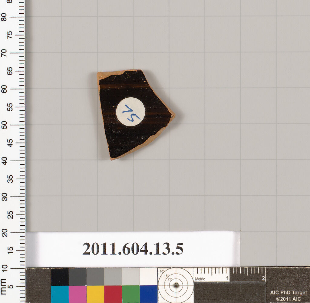 Terracotta fragment rim of a kylix (drinking cup), Terracotta, East Greek