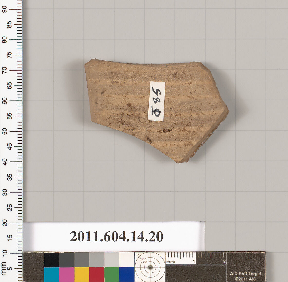 Terracotta fragment of an undetermined closed shape, Terracotta, Unknown fabric
