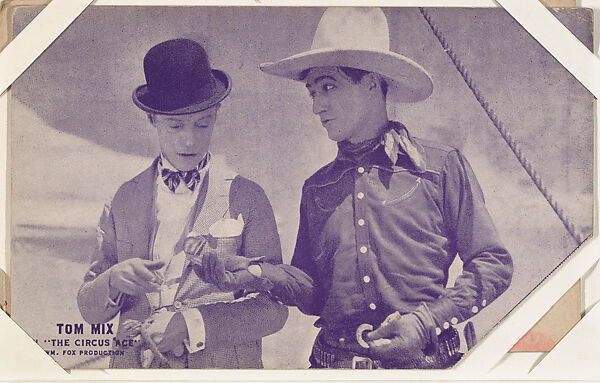 Tom Mix in "The Circus Ace" from Western Stars -- Special Sets Exhibits series (W414), Exhibit Supply Company, Commercial color photolithograph 