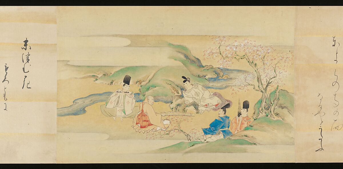 The Tale of Genji, Attributed to Kaihō Yūsetsu (Japanese, 1598–1677), Set of two handscrolls; ink and color on paper, Japan 