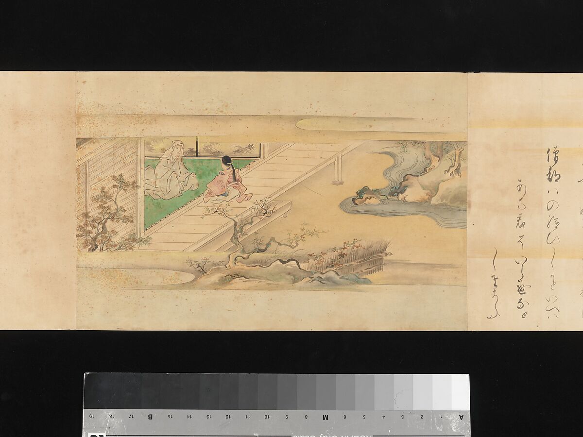 The Tale of Genji, Attributed to Kaihō Yūsetsu (Japanese, 1598–1677), Set of two handscrolls; ink and color on paper, Japan