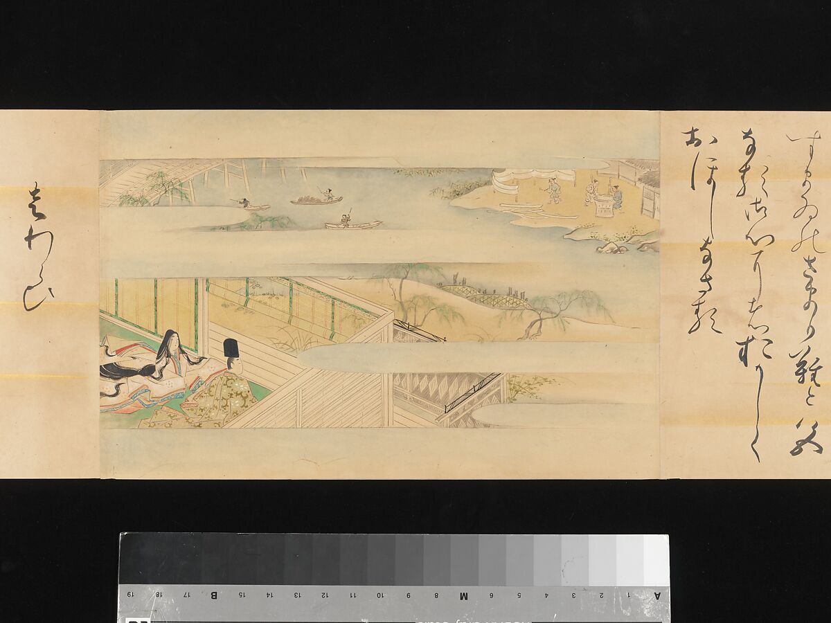 The Tale of Genji, Attributed to Kaihō Yūsetsu (Japanese, 1598–1677), Set of two handscrolls; ink and color on paper, Japan