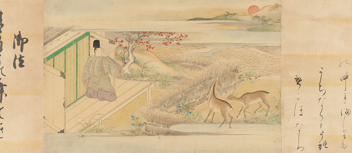 The Tale of Genji, Attributed to Kaihō Yūsetsu (Japanese, 1598–1677), Set of two handscrolls; ink and color on paper, Japan