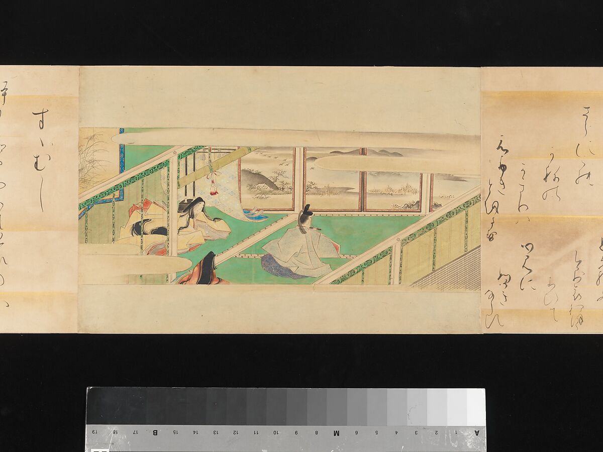 The Tale of Genji, Attributed to Kaihō Yūsetsu (Japanese, 1598–1677), Set of two handscrolls; ink and color on paper, Japan