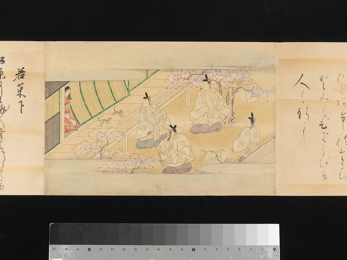 The Tale of Genji, Attributed to Kaihō Yūsetsu (Japanese, 1598–1677), Set of two handscrolls; ink and color on paper, Japan
