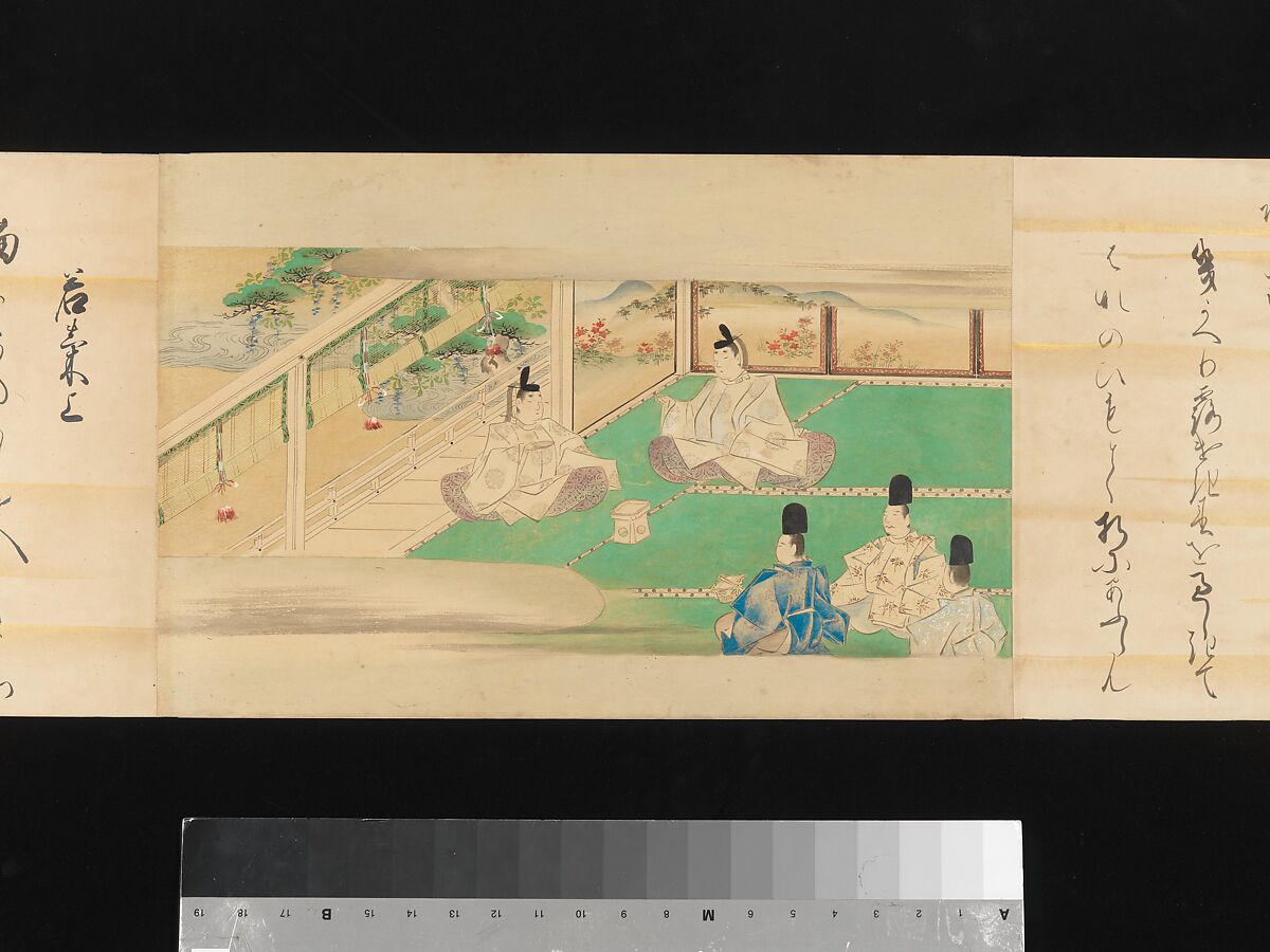 The Tale of Genji, Attributed to Kaihō Yūsetsu (Japanese, 1598–1677), Set of two handscrolls; ink and color on paper, Japan
