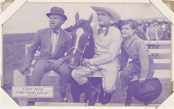 Tom Mix in "No Man's Gold" from Western Stars -- Special Sets Exhibits series (W414), Exhibit Supply Company, Commercial color photolithograph 