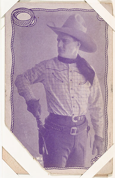 Tom Mix in "Teeth" from Western Stars -- Special Sets Exhibits series (W414), Exhibit Supply Company, Commercial color photolithograph 