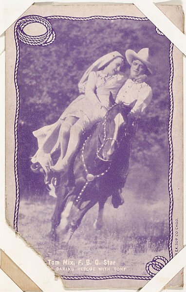 Tom Mix, F. B. O. Star from Western Stars -- Special Sets Exhibits series (W414), Exhibit Supply Company, Commercial color photolithograph 