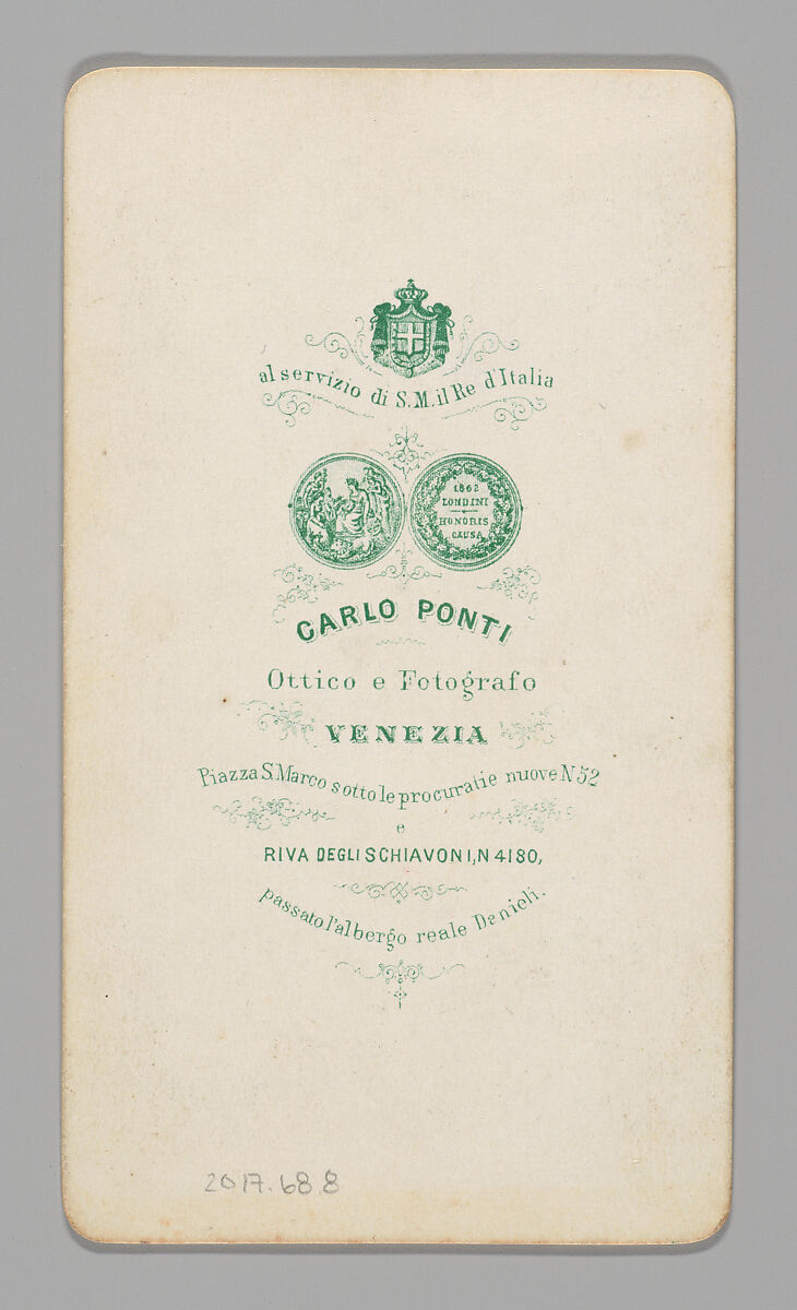 [Studio Portrait: Woman Carrying Yoke with Young Boy, Venice], Carlo Ponti (Italian, Milan 1820–1893 Venice), Albumen silver print with applied color