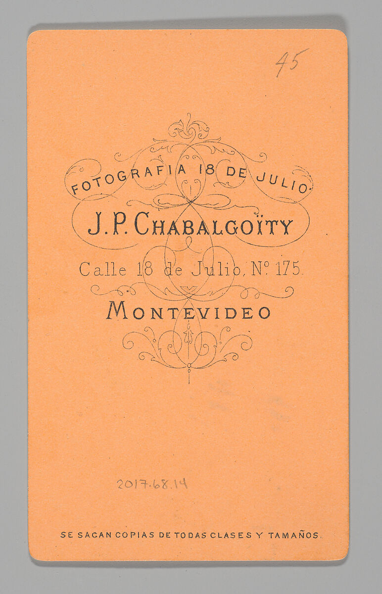 [Photo Collage: Musician Playing Trumpet], Juan Pedro Chabalgoity (Uruguayan, 1848–1909), Albumen silver print, lithograph