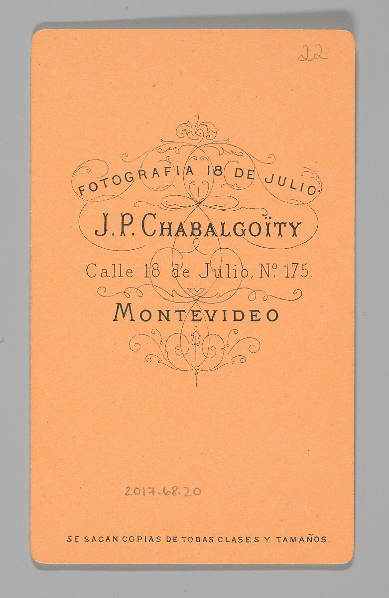 [Photo Collage: Man Reading Newspaper], Juan Pedro Chabalgoity (Uruguayan, 1848–1909), Albumen silver print, lithograph