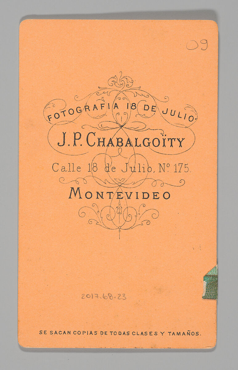 [Photo Collage: Man Drawing Bust], Juan Pedro Chabalgoity (Uruguayan, 1848–1909), Albumen silver prints, lithographs