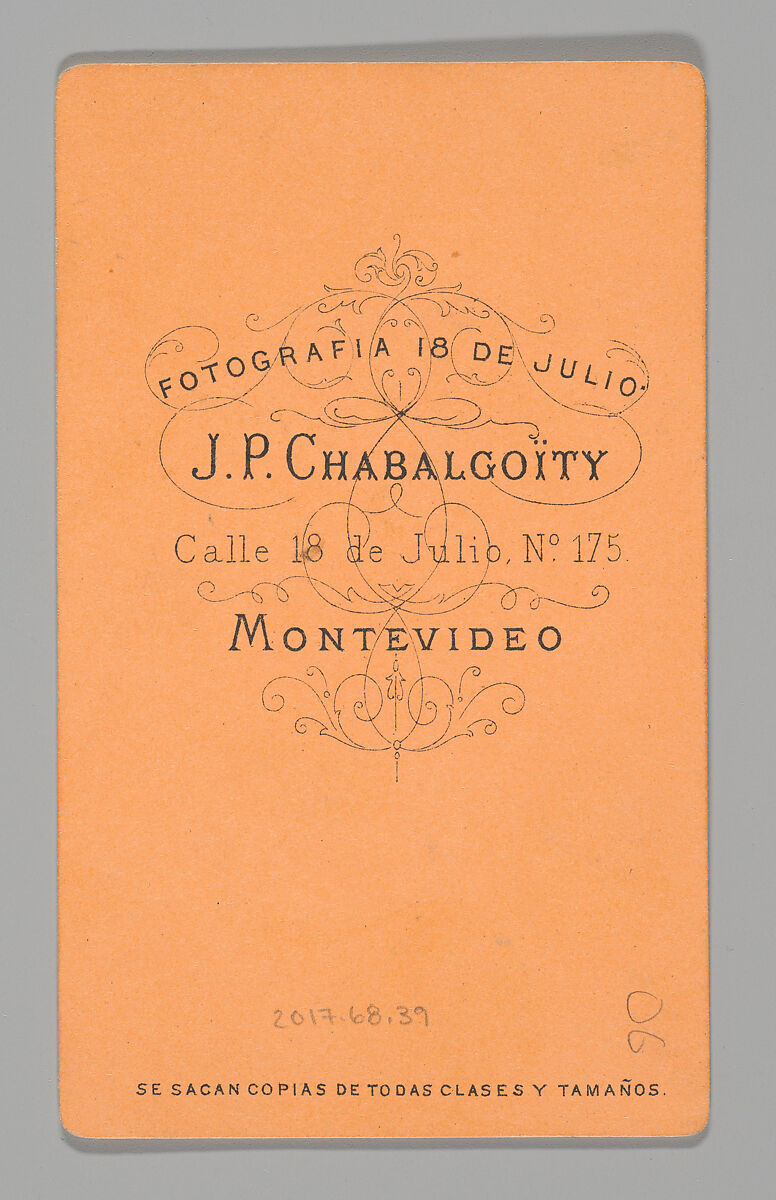 [Photo Collage: Two Men with Mop and Water Bucket], Juan Pedro Chabalgoity (Uruguayan, 1848–1909), Albumen silver prints, lithographs