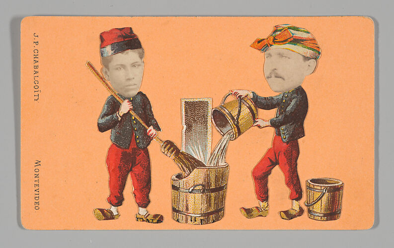 [Photo Collage: Two Men with Mop and Water Bucket]