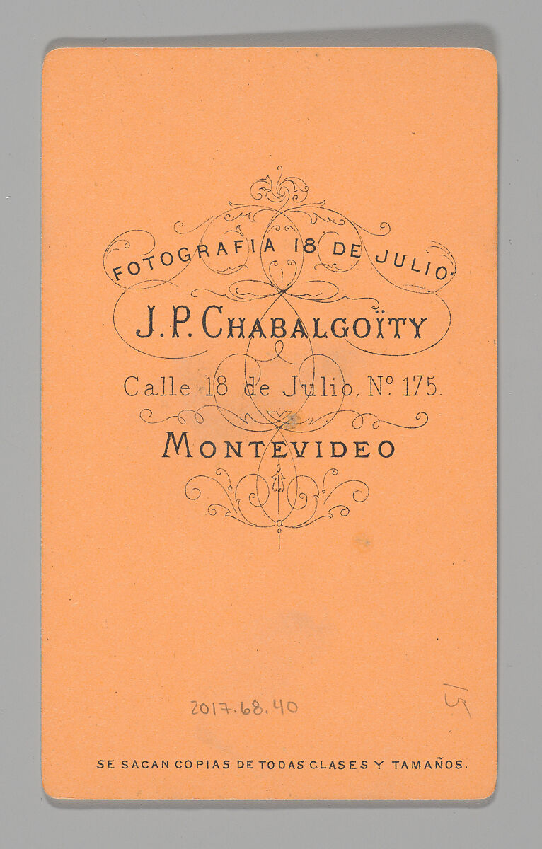 [Photo Collage: Woman with Pitchfork Aimed at Man], Juan Pedro Chabalgoity (Uruguayan, 1848–1909), Albumen silver prints, lithographs
