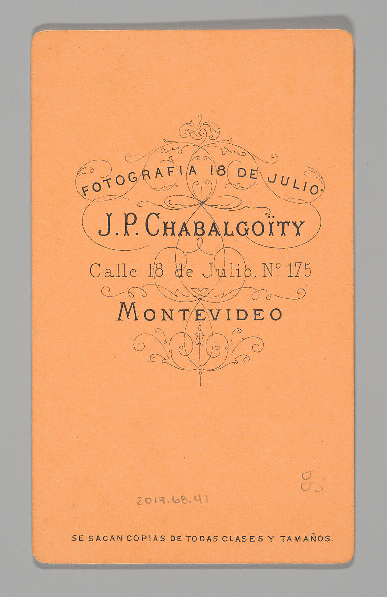 [Photo Collage: Man Reclining with Violin], Juan Pedro Chabalgoity (Uruguayan, 1848–1909), Albumen silver print, lithograph