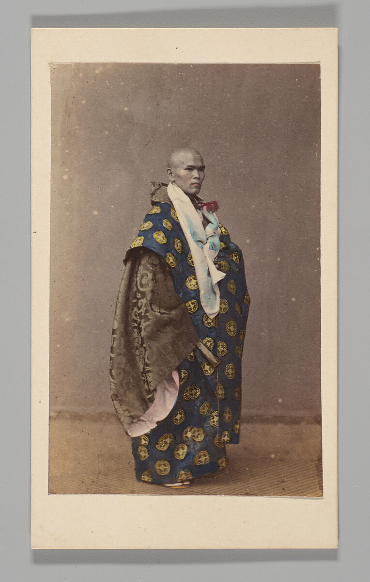 [Japanese High Priest in Full Canonicals], Attributed to Felice Beato (British (born Italy), Venice 1832–1909 Luxor), Albumen silver print with applied color 