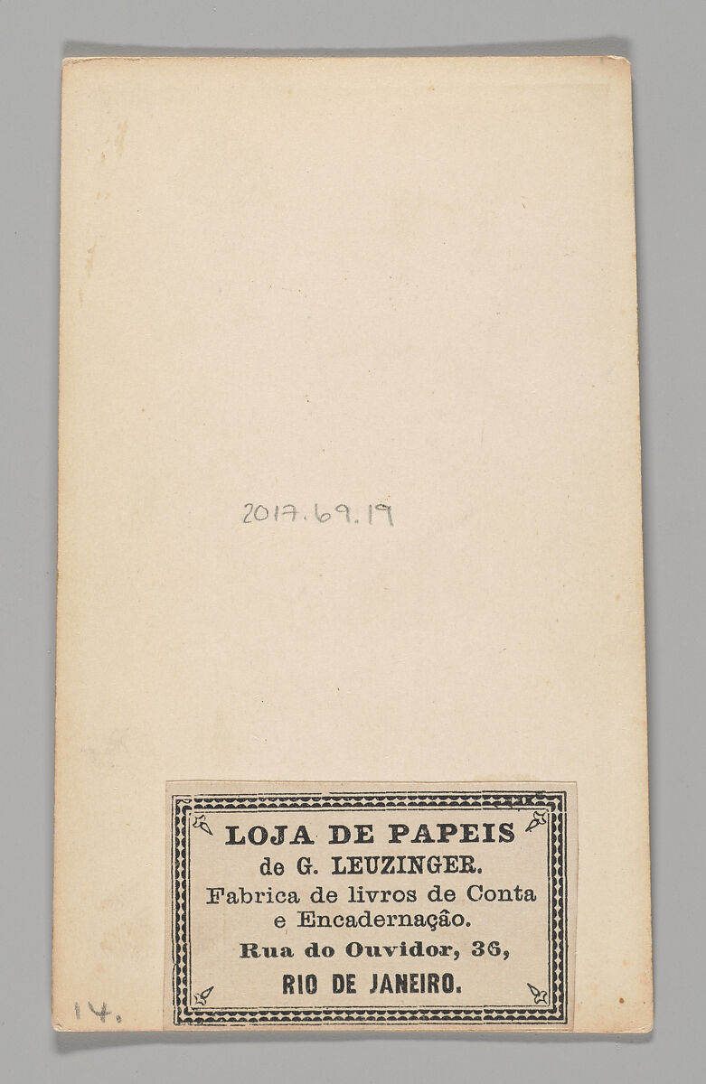 [Studio Portrait: Two Males Wearing Hats and Ponchos, Brazil], Unknown, Albumen silver print