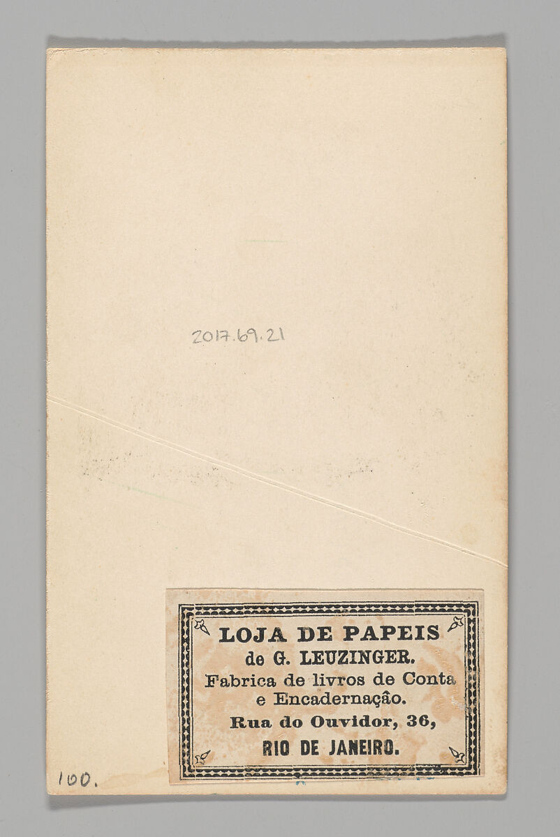 [Studio Portrait: Female Street Vendor Seated Wearing Turban, Brazil], Unknown, Albumen silver print