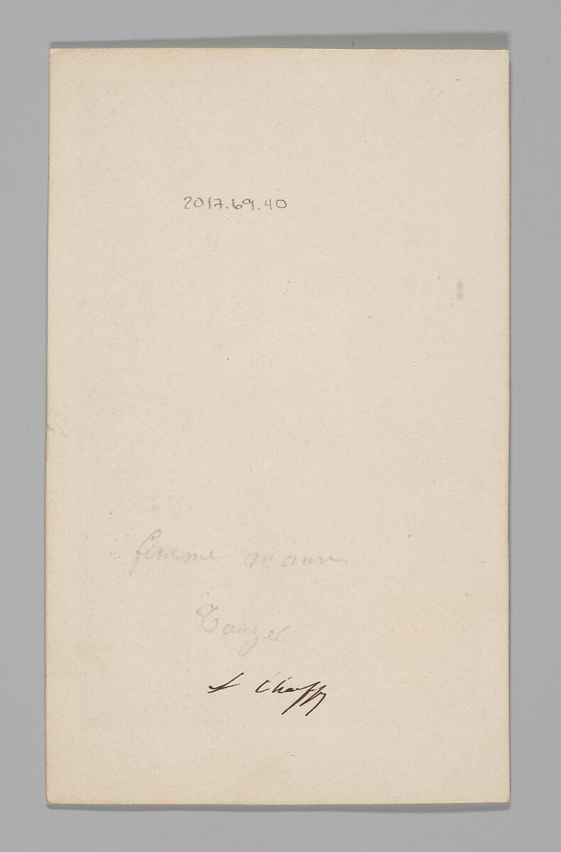 [Woman, Tangier, Morocco], Probably by A. Chauffy (active 1850s–80s), Albumen silver print