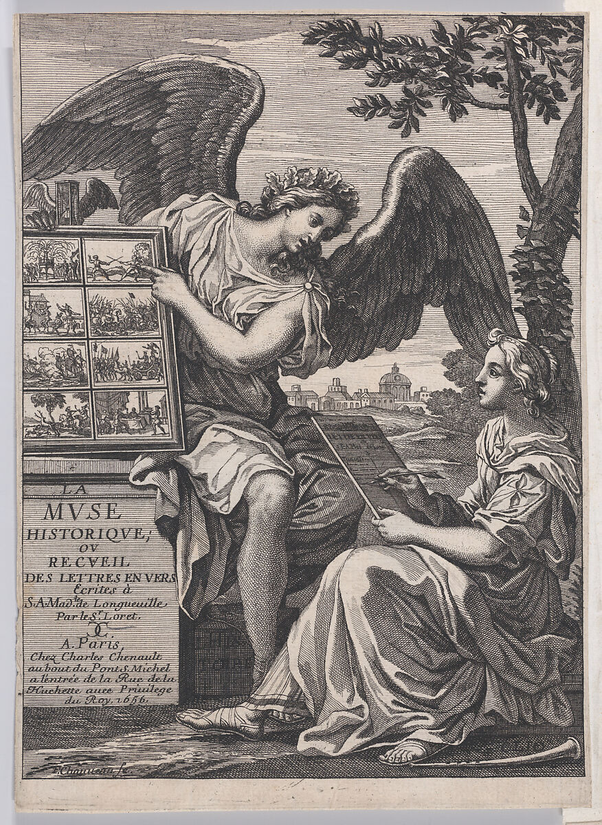 Frontispiece to La Muse Historique, François Chauveau (French, Paris 1613–1676 Paris), Etching and engraving 